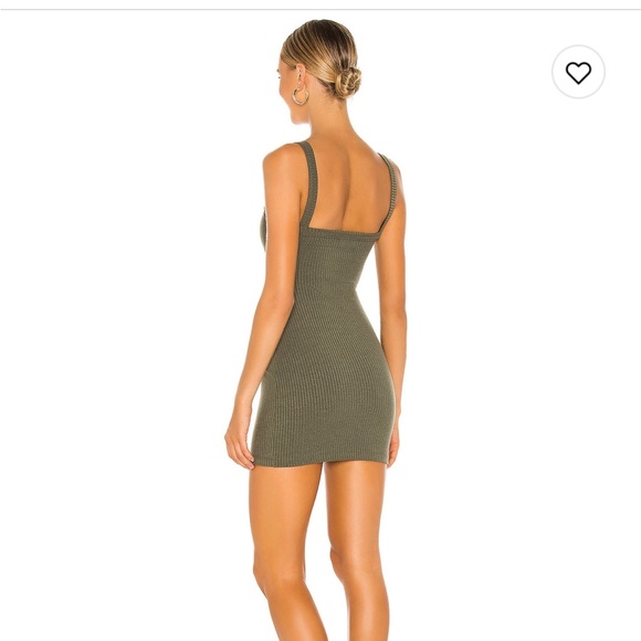 LOVERS and FRIENDS Bradian Dress Green Ribbed - Picture 2 of 4